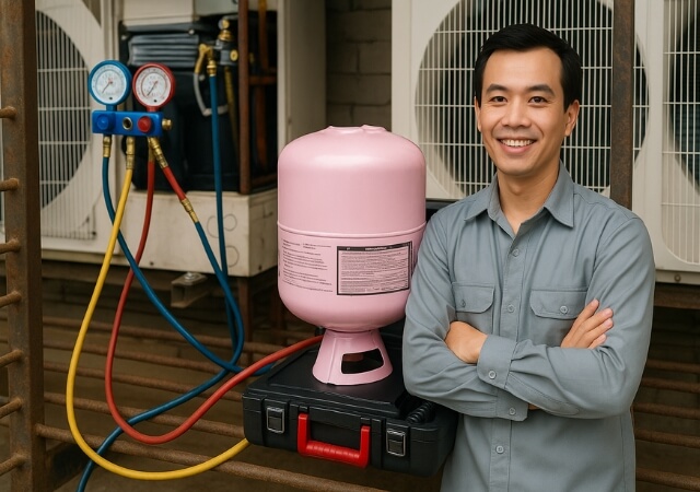 Bơm gas máy lạnh