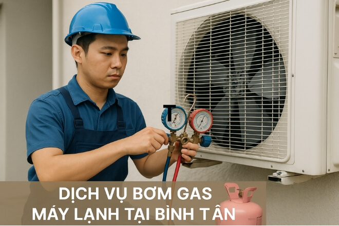 Dịch vụ bơm gas máy lạnh tại Bình Tân